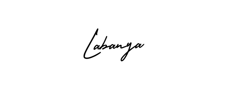 Labanya  stylish signature style. Best Handwritten Sign (AmerikaSignatureDemo-Regular) for my name. Handwritten Signature Collection Ideas for my name Labanya . Labanya  signature style 3 images and pictures png