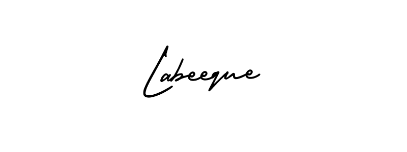 How to make Labeeque name signature. Use AmerikaSignatureDemo-Regular style for creating short signs online. This is the latest handwritten sign. Labeeque signature style 3 images and pictures png