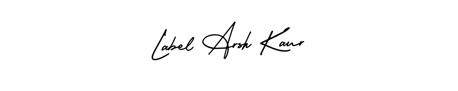 This is the best signature style for the Label Arsh Kaur name. Also you like these signature font (AmerikaSignatureDemo-Regular). Mix name signature. Label Arsh Kaur signature style 3 images and pictures png