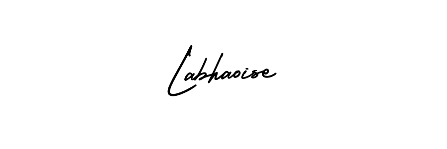 How to make Labhaoise name signature. Use AmerikaSignatureDemo-Regular style for creating short signs online. This is the latest handwritten sign. Labhaoise signature style 3 images and pictures png