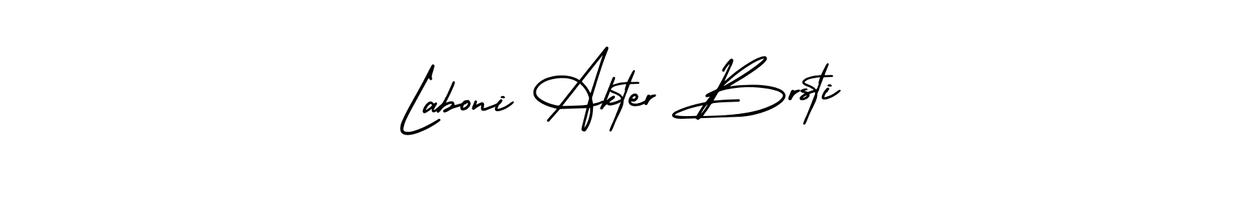 This is the best signature style for the Laboni Akter Brsti name. Also you like these signature font (AmerikaSignatureDemo-Regular). Mix name signature. Laboni Akter Brsti signature style 3 images and pictures png