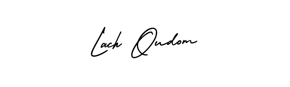 Similarly AmerikaSignatureDemo-Regular is the best handwritten signature design. Signature creator online .You can use it as an online autograph creator for name Lach Oudom. Lach Oudom signature style 3 images and pictures png