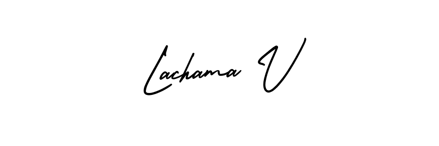You can use this online signature creator to create a handwritten signature for the name Lachama V. This is the best online autograph maker. Lachama V signature style 3 images and pictures png