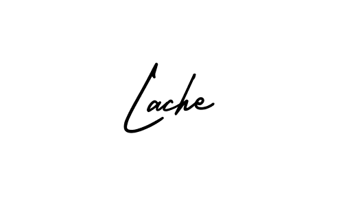 You should practise on your own different ways (AmerikaSignatureDemo-Regular) to write your name (Lache) in signature. don't let someone else do it for you. Lache signature style 3 images and pictures png