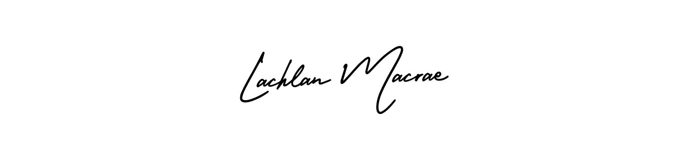 You should practise on your own different ways (AmerikaSignatureDemo-Regular) to write your name (Lachlan Macrae) in signature. don't let someone else do it for you. Lachlan Macrae signature style 3 images and pictures png