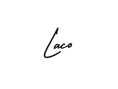 Make a beautiful signature design for name Laco. With this signature (AmerikaSignatureDemo-Regular) style, you can create a handwritten signature for free. Laco signature style 3 images and pictures png