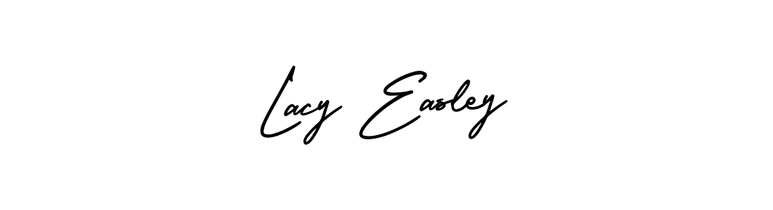 You should practise on your own different ways (AmerikaSignatureDemo-Regular) to write your name (Lacy Easley) in signature. don't let someone else do it for you. Lacy Easley signature style 3 images and pictures png