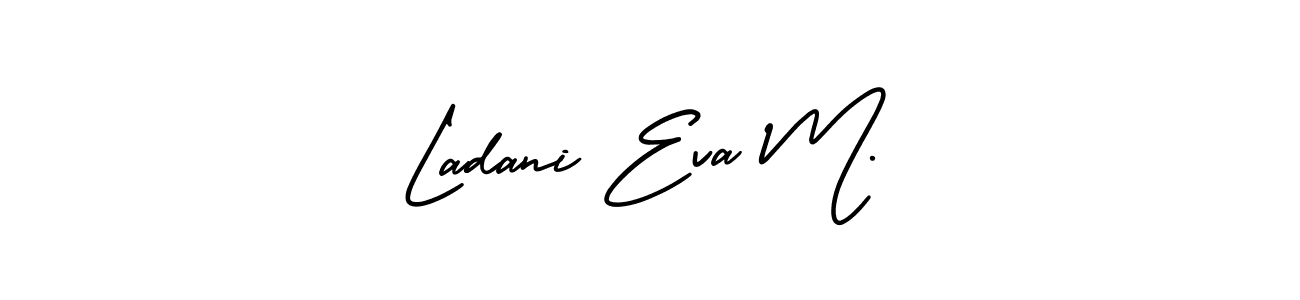 Also we have Ladani Eva M. name is the best signature style. Create professional handwritten signature collection using AmerikaSignatureDemo-Regular autograph style. Ladani Eva M. signature style 3 images and pictures png