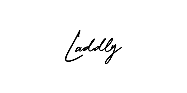 The best way (AmerikaSignatureDemo-Regular) to make a short signature is to pick only two or three words in your name. The name Laddly include a total of six letters. For converting this name. Laddly signature style 3 images and pictures png