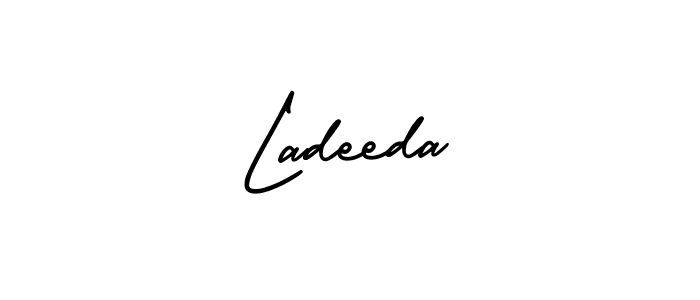 Use a signature maker to create a handwritten signature online. With this signature software, you can design (AmerikaSignatureDemo-Regular) your own signature for name Ladeeda. Ladeeda signature style 3 images and pictures png