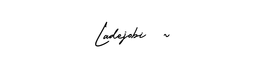 This is the best signature style for the Ladejobi  ~ name. Also you like these signature font (AmerikaSignatureDemo-Regular). Mix name signature. Ladejobi  ~ signature style 3 images and pictures png