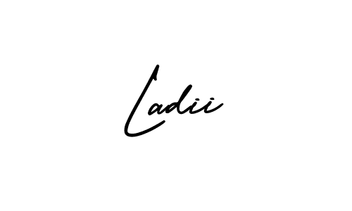 Design your own signature with our free online signature maker. With this signature software, you can create a handwritten (AmerikaSignatureDemo-Regular) signature for name Ladii. Ladii signature style 3 images and pictures png