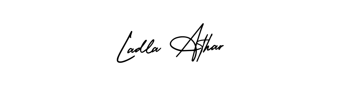 Design your own signature with our free online signature maker. With this signature software, you can create a handwritten (AmerikaSignatureDemo-Regular) signature for name Ladla Athar. Ladla Athar signature style 3 images and pictures png