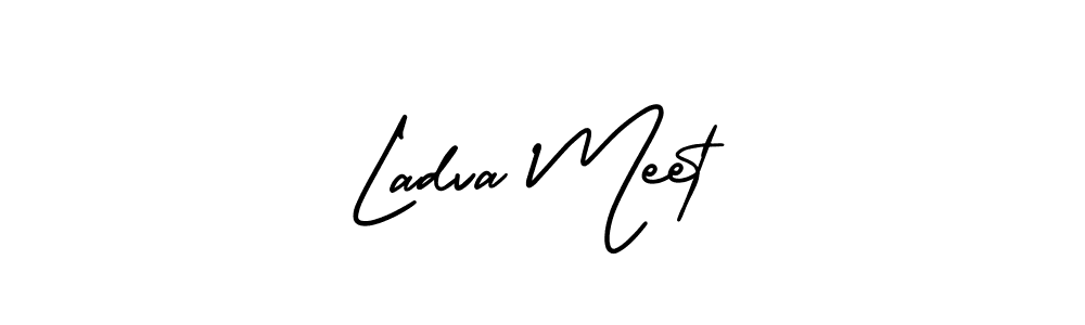 How to make Ladva Meet signature? AmerikaSignatureDemo-Regular is a professional autograph style. Create handwritten signature for Ladva Meet name. Ladva Meet signature style 3 images and pictures png