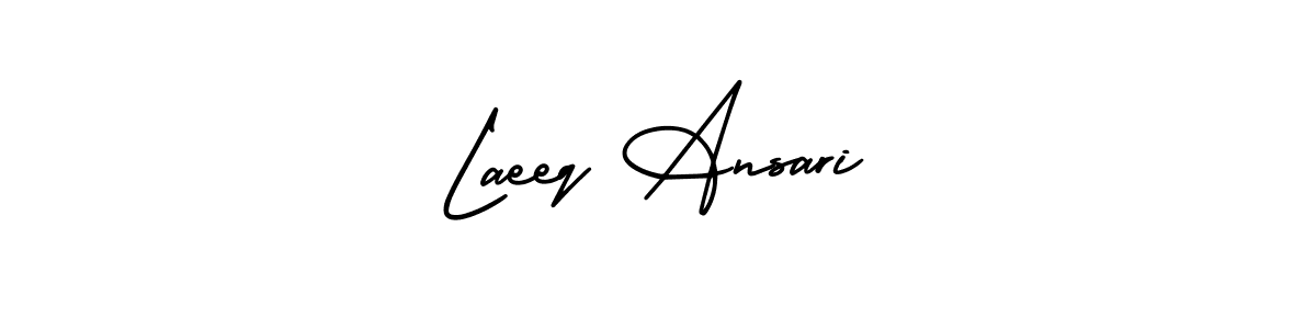 Also You can easily find your signature by using the search form. We will create Laeeq Ansari name handwritten signature images for you free of cost using AmerikaSignatureDemo-Regular sign style. Laeeq Ansari signature style 3 images and pictures png