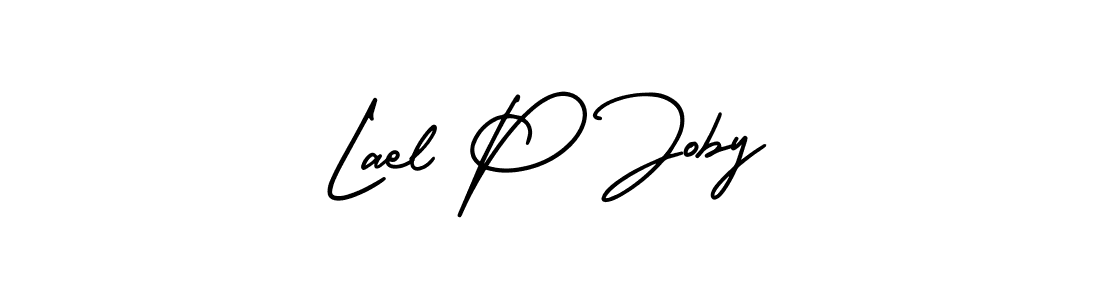 See photos of Lael P Joby official signature by Spectra . Check more albums & portfolios. Read reviews & check more about AmerikaSignatureDemo-Regular font. Lael P Joby signature style 3 images and pictures png