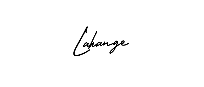 Use a signature maker to create a handwritten signature online. With this signature software, you can design (AmerikaSignatureDemo-Regular) your own signature for name Lahange. Lahange signature style 3 images and pictures png