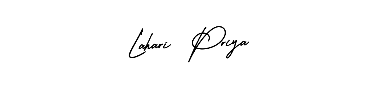 Check out images of Autograph of Lahari  Priya name. Actor Lahari  Priya Signature Style. AmerikaSignatureDemo-Regular is a professional sign style online. Lahari  Priya signature style 3 images and pictures png