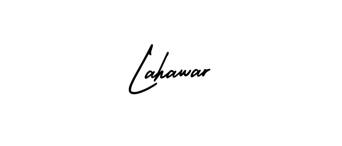 How to make Lahawar name signature. Use AmerikaSignatureDemo-Regular style for creating short signs online. This is the latest handwritten sign. Lahawar signature style 3 images and pictures png