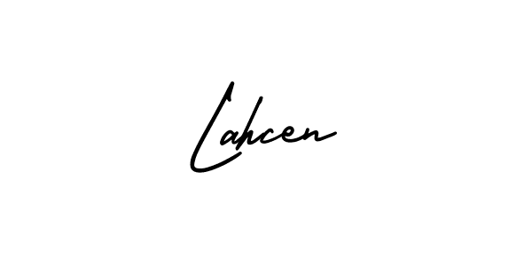 The best way (AmerikaSignatureDemo-Regular) to make a short signature is to pick only two or three words in your name. The name Lahcen include a total of six letters. For converting this name. Lahcen signature style 3 images and pictures png