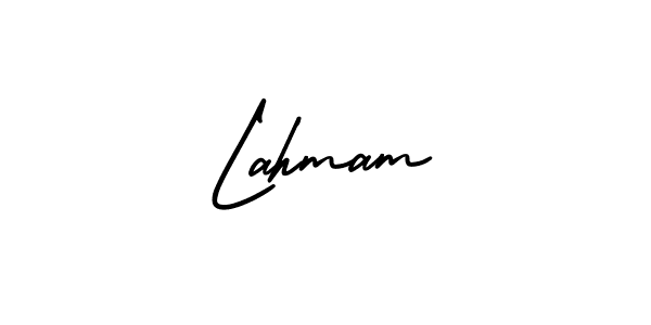 How to Draw Lahmam signature style? AmerikaSignatureDemo-Regular is a latest design signature styles for name Lahmam. Lahmam signature style 3 images and pictures png