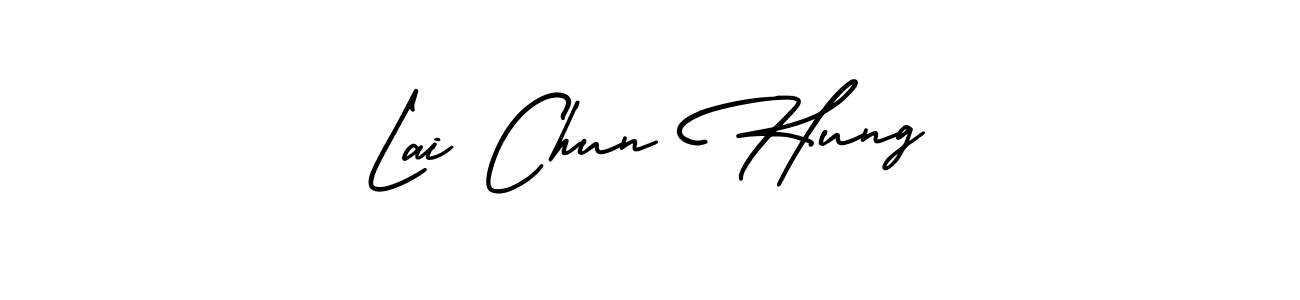 Make a short Lai Chun Hung signature style. Manage your documents anywhere anytime using AmerikaSignatureDemo-Regular. Create and add eSignatures, submit forms, share and send files easily. Lai Chun Hung signature style 3 images and pictures png