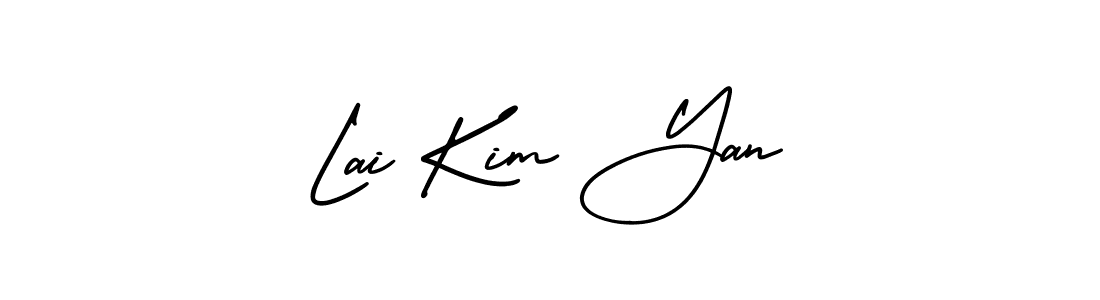 Also You can easily find your signature by using the search form. We will create Lai Kim Yan name handwritten signature images for you free of cost using AmerikaSignatureDemo-Regular sign style. Lai Kim Yan signature style 3 images and pictures png