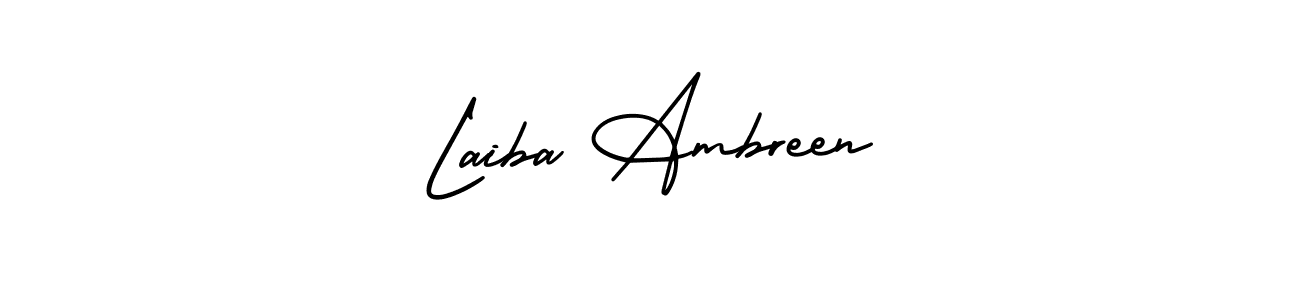 Make a short Laiba Ambreen signature style. Manage your documents anywhere anytime using AmerikaSignatureDemo-Regular. Create and add eSignatures, submit forms, share and send files easily. Laiba Ambreen signature style 3 images and pictures png