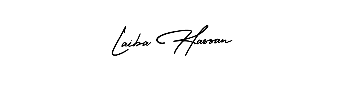 Design your own signature with our free online signature maker. With this signature software, you can create a handwritten (AmerikaSignatureDemo-Regular) signature for name Laiba Hassan. Laiba Hassan signature style 3 images and pictures png