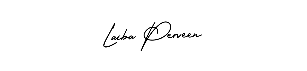 Create a beautiful signature design for name Laiba Perveen. With this signature (AmerikaSignatureDemo-Regular) fonts, you can make a handwritten signature for free. Laiba Perveen signature style 3 images and pictures png