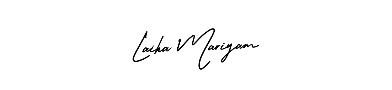 Make a beautiful signature design for name Laiha Mariyam. With this signature (AmerikaSignatureDemo-Regular) style, you can create a handwritten signature for free. Laiha Mariyam signature style 3 images and pictures png
