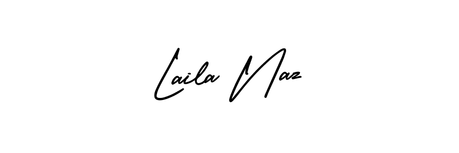 Make a short Laila Naz signature style. Manage your documents anywhere anytime using AmerikaSignatureDemo-Regular. Create and add eSignatures, submit forms, share and send files easily. Laila Naz signature style 3 images and pictures png