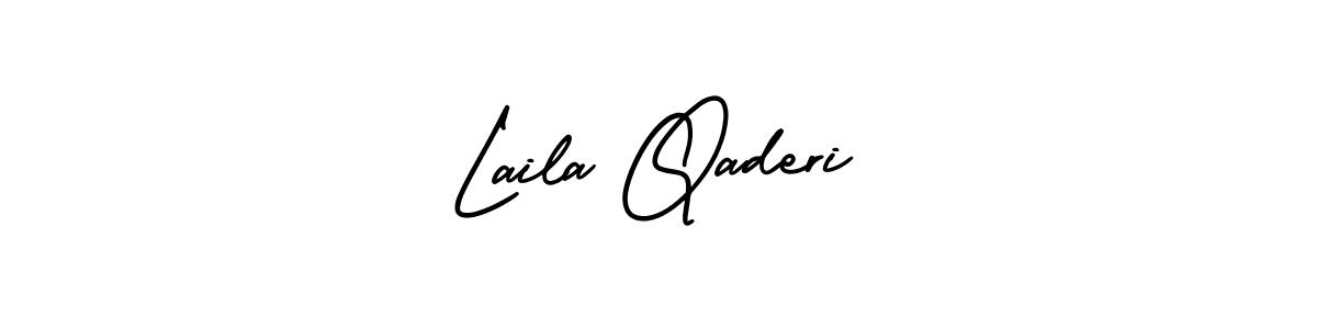 Make a beautiful signature design for name Laila Qaderi. With this signature (AmerikaSignatureDemo-Regular) style, you can create a handwritten signature for free. Laila Qaderi signature style 3 images and pictures png