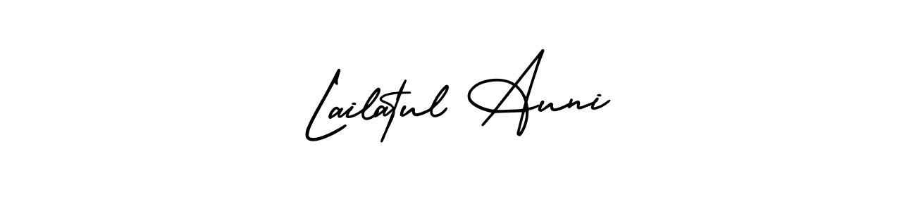 Use a signature maker to create a handwritten signature online. With this signature software, you can design (AmerikaSignatureDemo-Regular) your own signature for name Lailatul Auni. Lailatul Auni signature style 3 images and pictures png
