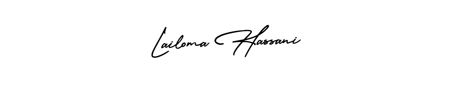 if you are searching for the best signature style for your name Lailoma Hassani. so please give up your signature search. here we have designed multiple signature styles  using AmerikaSignatureDemo-Regular. Lailoma Hassani signature style 3 images and pictures png
