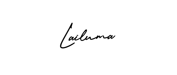 How to make Lailuma name signature. Use AmerikaSignatureDemo-Regular style for creating short signs online. This is the latest handwritten sign. Lailuma signature style 3 images and pictures png