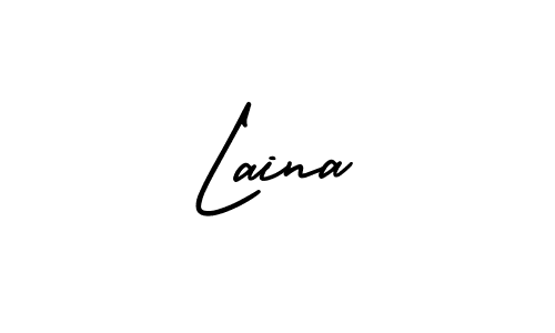 It looks lik you need a new signature style for name Laina. Design unique handwritten (AmerikaSignatureDemo-Regular) signature with our free signature maker in just a few clicks. Laina signature style 3 images and pictures png