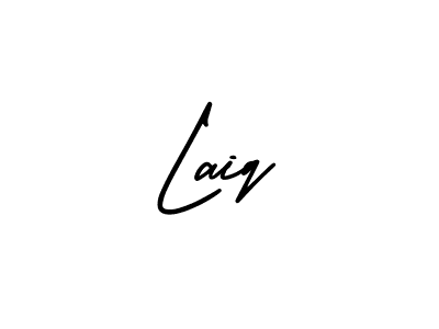 if you are searching for the best signature style for your name Laiq. so please give up your signature search. here we have designed multiple signature styles  using AmerikaSignatureDemo-Regular. Laiq signature style 3 images and pictures png