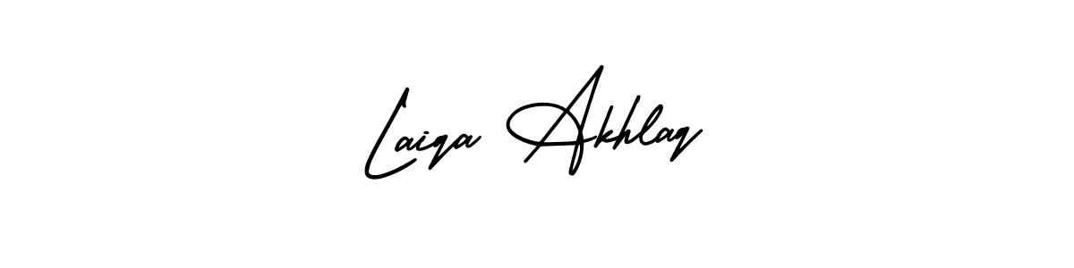 Laiqa Akhlaq stylish signature style. Best Handwritten Sign (AmerikaSignatureDemo-Regular) for my name. Handwritten Signature Collection Ideas for my name Laiqa Akhlaq. Laiqa Akhlaq signature style 3 images and pictures png