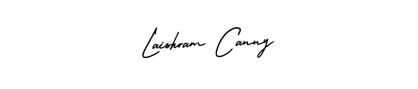 Laishram Canny stylish signature style. Best Handwritten Sign (AmerikaSignatureDemo-Regular) for my name. Handwritten Signature Collection Ideas for my name Laishram Canny. Laishram Canny signature style 3 images and pictures png