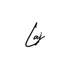 How to make Laj name signature. Use AmerikaSignatureDemo-Regular style for creating short signs online. This is the latest handwritten sign. Laj signature style 3 images and pictures png