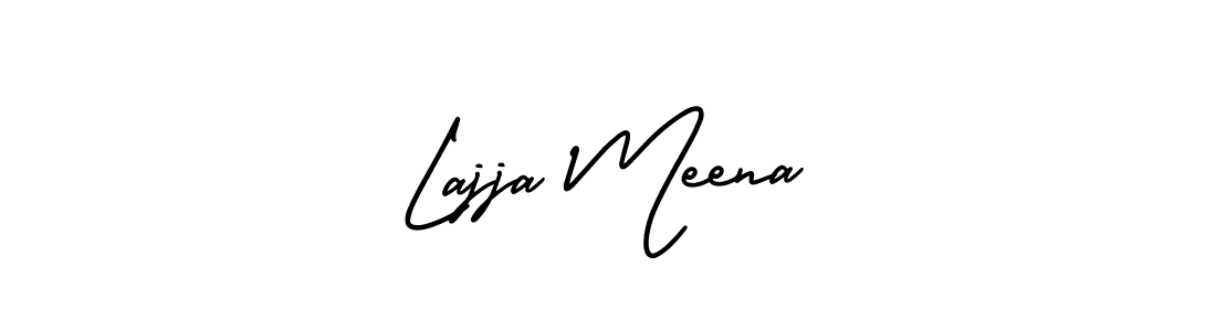 Use a signature maker to create a handwritten signature online. With this signature software, you can design (AmerikaSignatureDemo-Regular) your own signature for name Lajja Meena. Lajja Meena signature style 3 images and pictures png