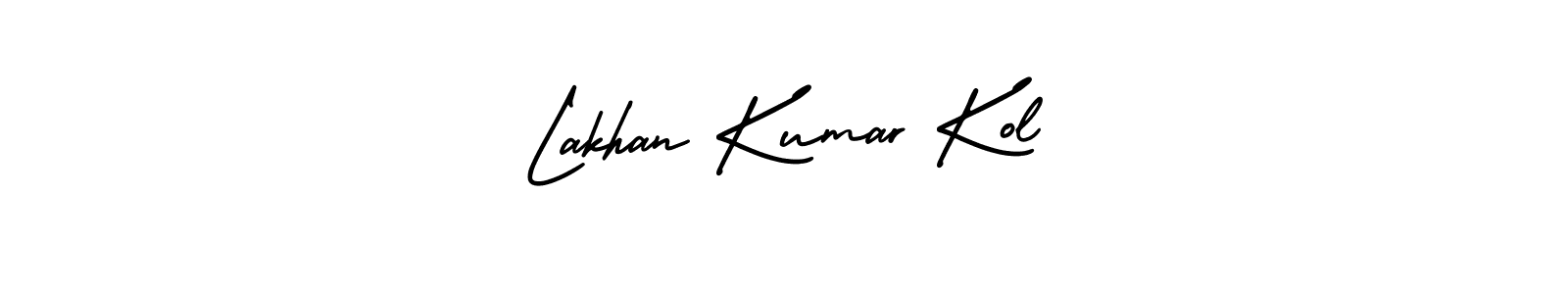 How to make Lakhan Kumar Kol name signature. Use AmerikaSignatureDemo-Regular style for creating short signs online. This is the latest handwritten sign. Lakhan Kumar Kol signature style 3 images and pictures png