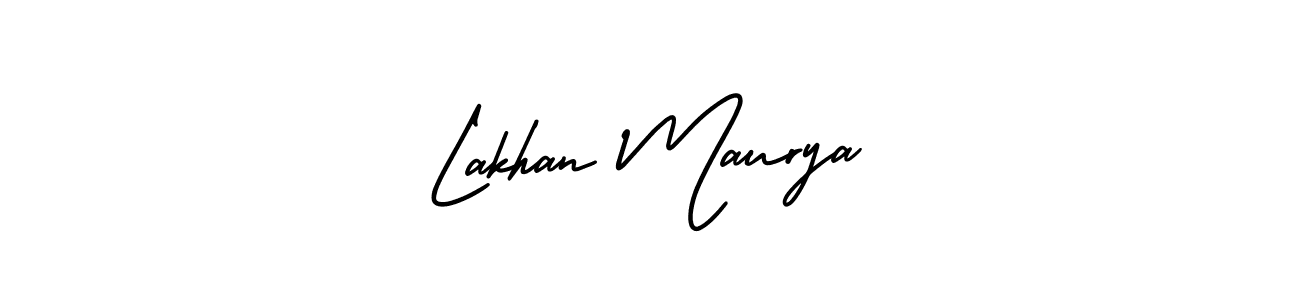 How to make Lakhan Maurya signature? AmerikaSignatureDemo-Regular is a professional autograph style. Create handwritten signature for Lakhan Maurya name. Lakhan Maurya signature style 3 images and pictures png