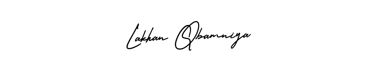 Make a beautiful signature design for name Lakhan Qbamniya. With this signature (AmerikaSignatureDemo-Regular) style, you can create a handwritten signature for free. Lakhan Qbamniya signature style 3 images and pictures png