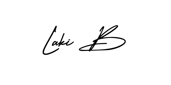 Make a beautiful signature design for name Laki B. Use this online signature maker to create a handwritten signature for free. Laki B signature style 3 images and pictures png