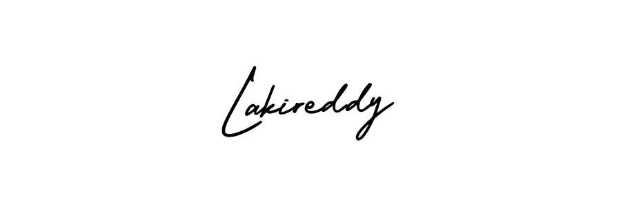 Create a beautiful signature design for name Lakireddy. With this signature (AmerikaSignatureDemo-Regular) fonts, you can make a handwritten signature for free. Lakireddy signature style 3 images and pictures png