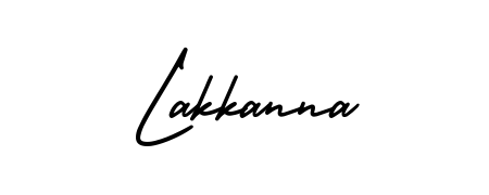 A dynamic signature style for Lakkanna using AmerikaSignatureDemo-Regular script. Designed to look authentic, handwritten, and professional. Lakkanna signature style 3 images and pictures png