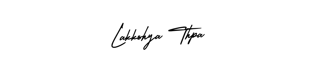 How to make Lakkshya Thpa name signature. Use AmerikaSignatureDemo-Regular style for creating short signs online. This is the latest handwritten sign. Lakkshya Thpa signature style 3 images and pictures png