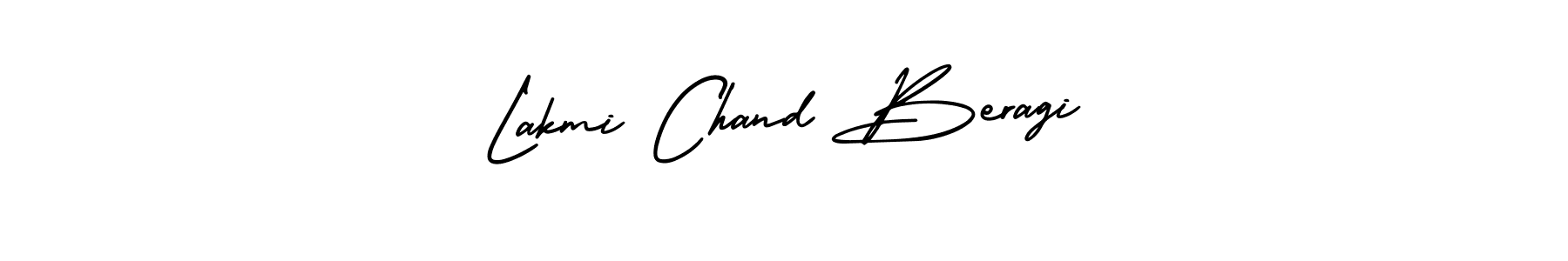 This is the best signature style for the Lakmi Chand Beragi name. Also you like these signature font (AmerikaSignatureDemo-Regular). Mix name signature. Lakmi Chand Beragi signature style 3 images and pictures png